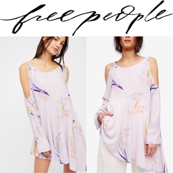 Free People Tops - NEW FREE PEOPLE Cold Shoulder Tunic Mini Dress XS
